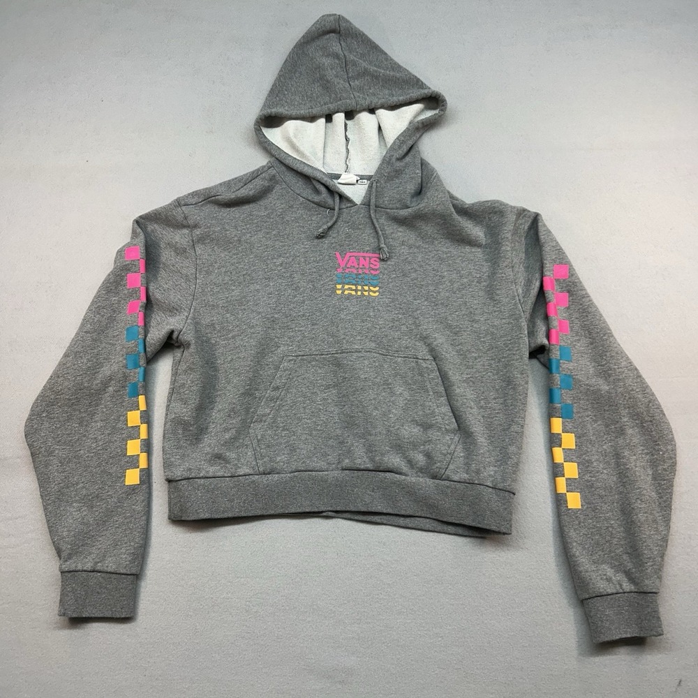 Vans Off the Wall Womens CROPPED Pullover Hoodie Size M Skate Oldskool Sneaker